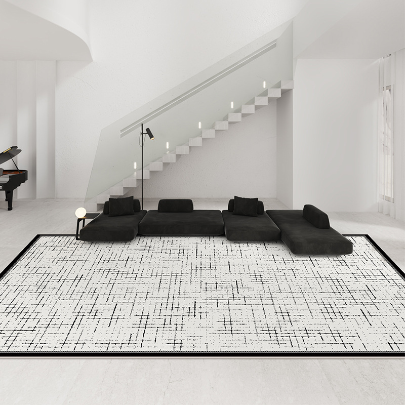 5042-135-Modern White Minimalism Large Living Room Carpet Light Luxury Beige Decoration Bedroom