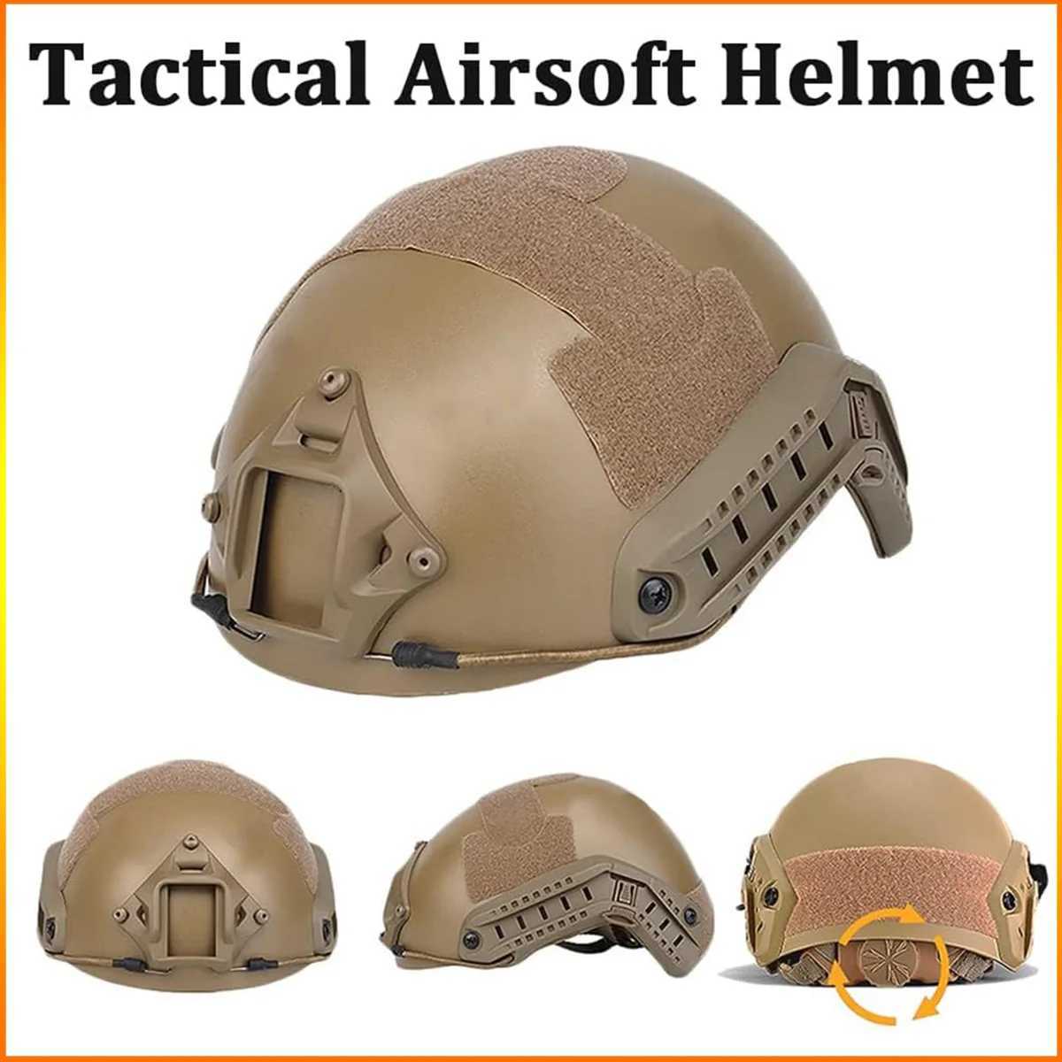 Airsoft Fast Helmet Set with Tactical set and Helmet Cover Adjustable Outdoor Tactical Gear for Cosplay Paintball Hunting W241228