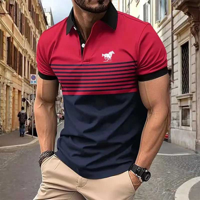 2024 Summer Mens shirt Shirt Slim fit Breathable Collar Top Short Sleeve Summer Casual Mens shirt Shirt X241228