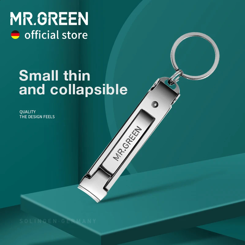 MR.GREEN Collapsible Nail Clippers Small And Thin Portable Travel Nail Scissor Stainless Steel Manicure Cutter Tools Files 241223