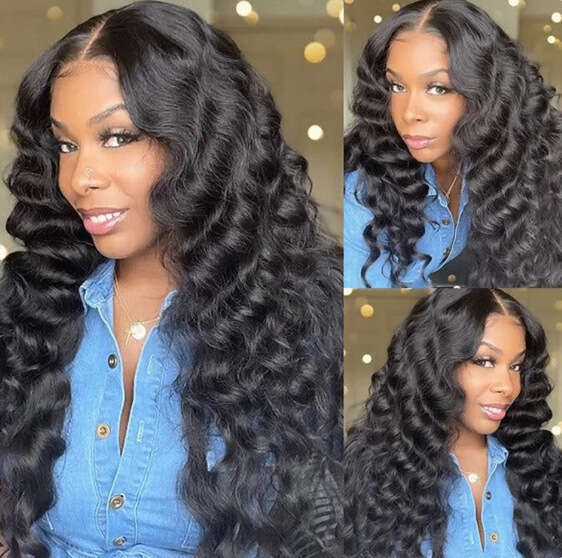 13 * 4 Front Lace Headband Fluffy Wave New Real Wig Long Curly Hair Kq1 Kq1