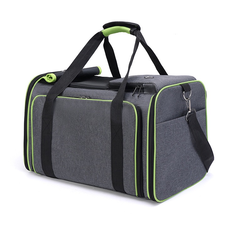 Side Expandable Large Cat Carrier with Litter Box for Car Travel, Extra Large Pet Carrier for 3 Cats , Soft Sided with Locking Zippers for Vet