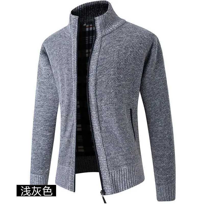 Mens Winter Plus Jackets Velvet Thick Stand Collar Cardigan Mens Autumn Vintage Clothing Pockets Zipper All-match Warm Outwear W241228