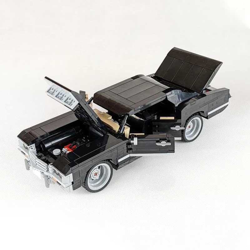 Moc Classic Movie Vehicles Chevroleted Impala Supernatural Car Model Building Blocks Creative Assembly Bricks Toys Kids Gifts X241228