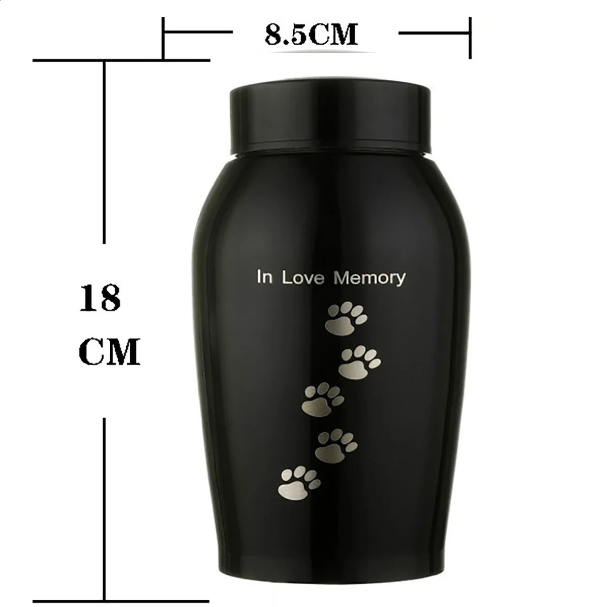 Stainless steel Urns Pets Dog Cat Birds Mouse Cremation Ashes Urn Keepsake Casket Columbarium Pets Memorials Black/Gold 250106