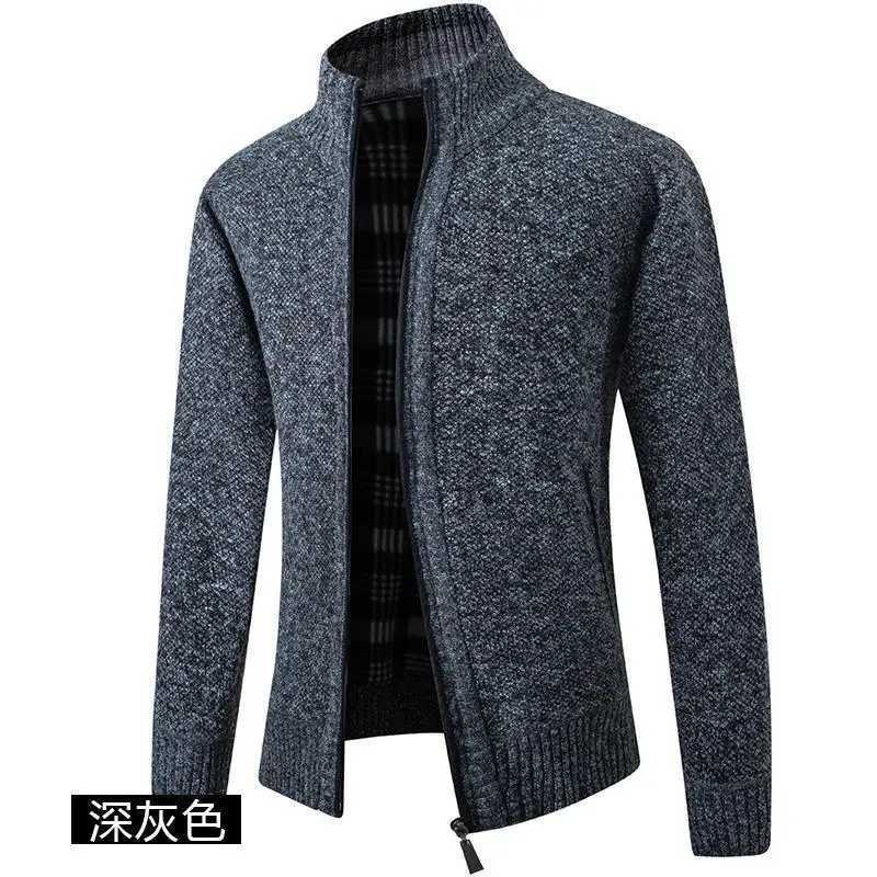 Mens Winter Plus Jackets Velvet Thick Stand Collar Cardigan Mens Autumn Vintage Clothing Pockets Zipper All-match Warm Outwear W241228