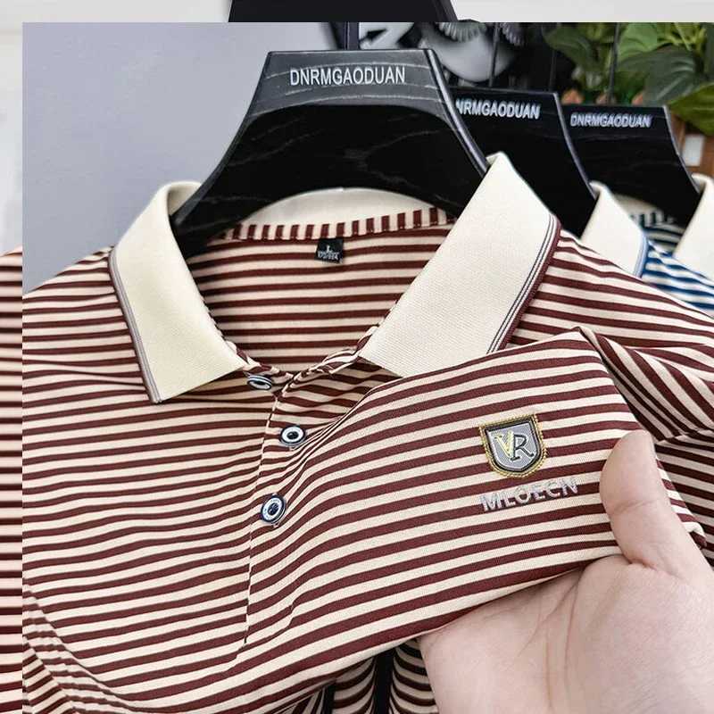 shirt collar shirt mens long sleeved striped mens shirt shirt business casual top trend in spring and autumn X241228
