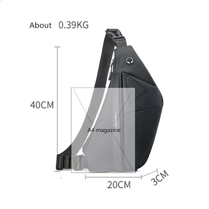 anti-theft chest bag crossbody bag for men Messenger bag sling shoulder bag mobile phone waterproof bagpack travel sports bag 241228