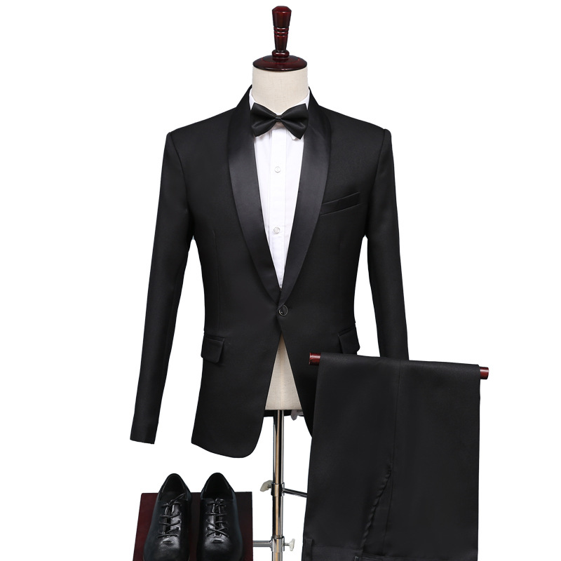 X1228Suit green collar men 2023 new groom wedding dress