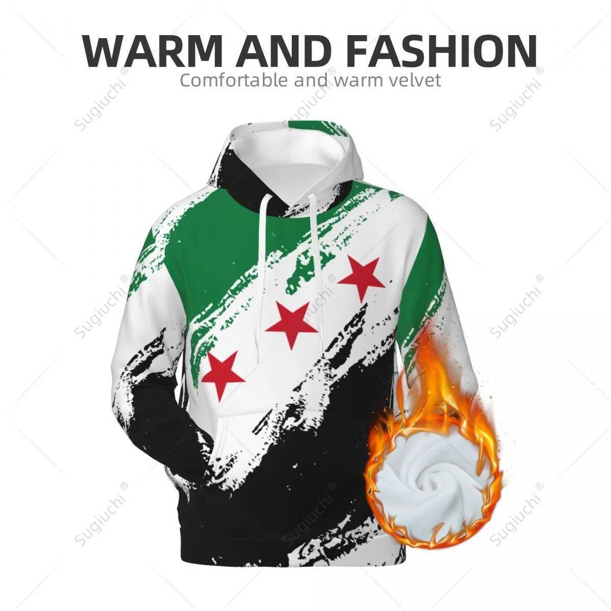 Unisex Syria Flag 1932-1963 Color Hoodie 3D Men Women Harajuku Sweatshirt Pullover Hoodies Polyester Casual X241228