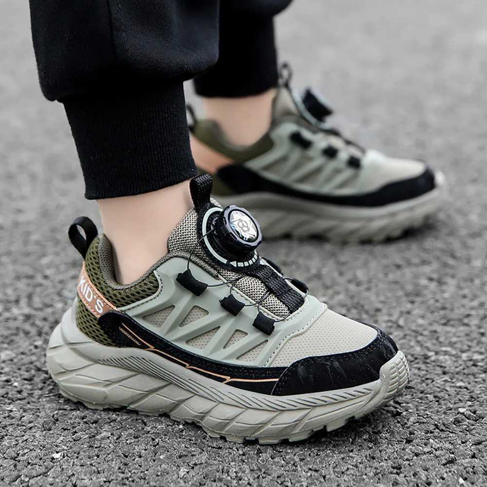 Spring Sport Shoes For Children PU Leather Breathable Running Shoes For Kids Trend Fashion Teenager Boys Tennis Sneakers W241228