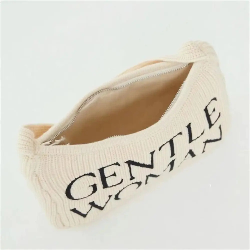 Versatile Knit Handbags Fashion Handmade Large Capacity Makeup Lipstick Bags Small Tote Gentlewoman 241225