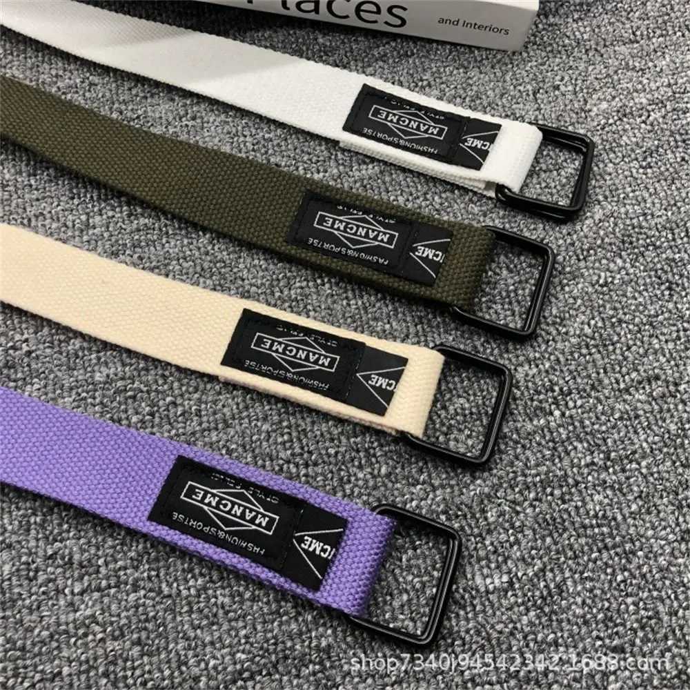 Simple Nylon Braided Belt Womens Luxury Design Braided Belt Double Loop Belt W241228