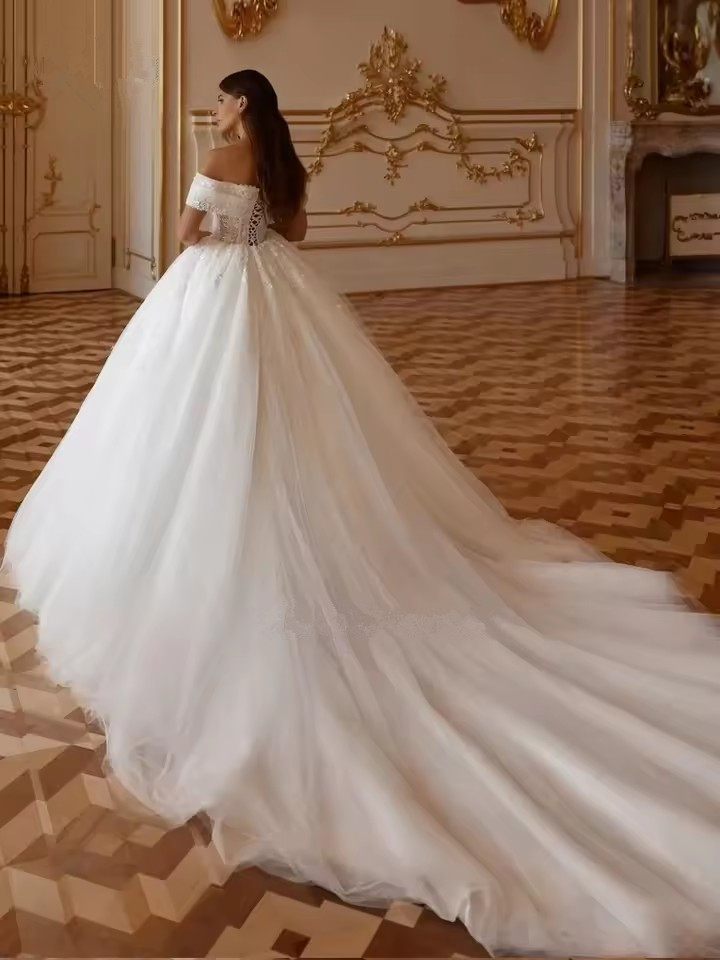 Classic A-Line Sleeveless Jewel Low Satin Wedding Dress For Party Elegant Backless Sweep Train Vestido De Novia 02