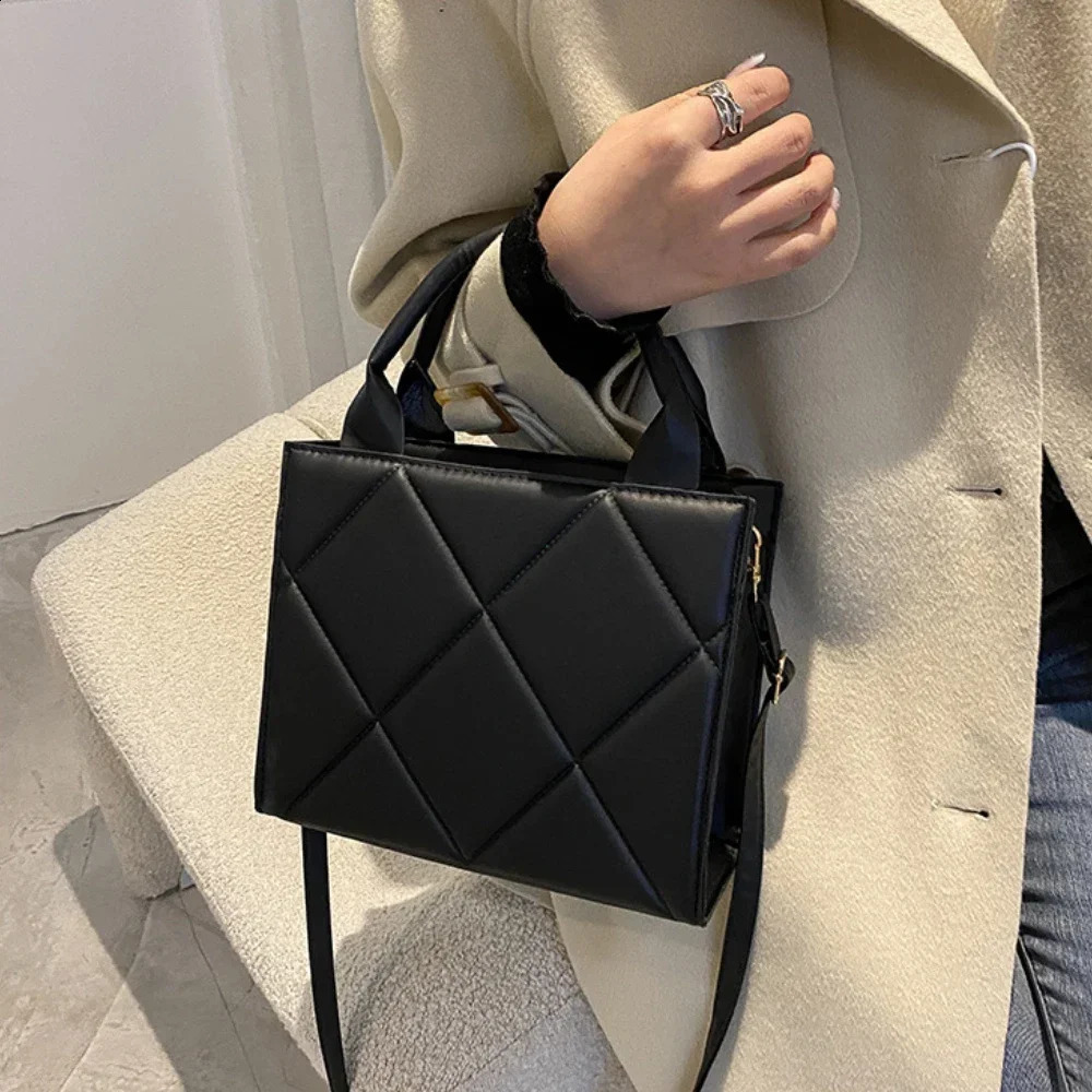 Casual Large Capacity Ladies Handbags Top-handle Bags Fashion Plaid Crossbody Shoulder Bags for Women Gift Bolsos 241228