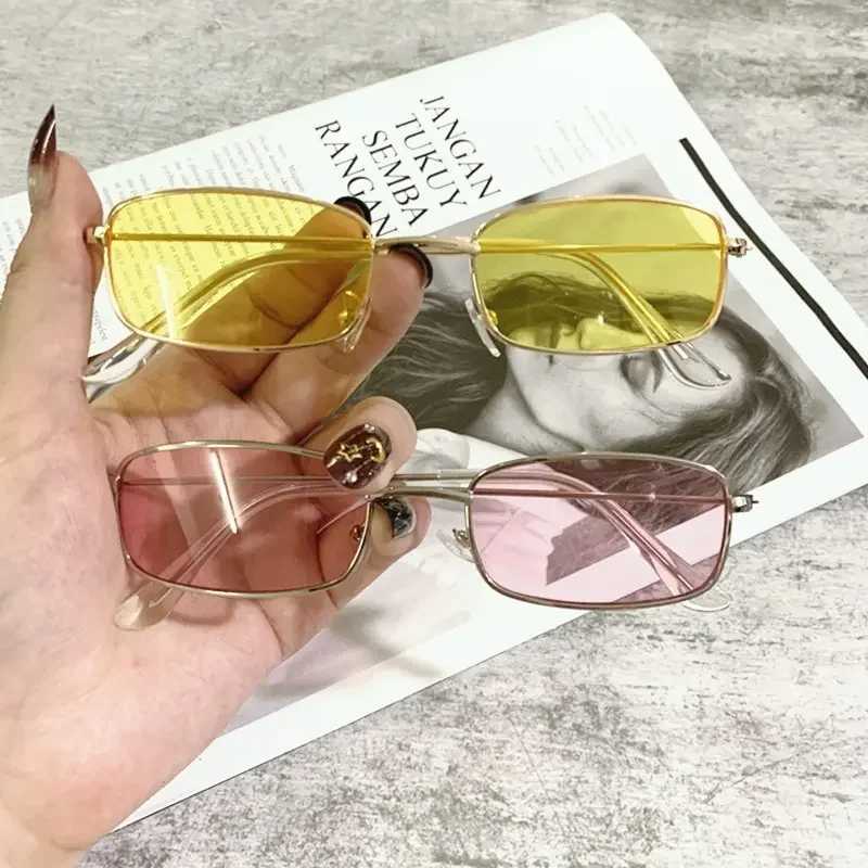 Glasses for Women Fashion Vintege Metal Cat Eye Sunglasses Korea Style Retro UV400 Female Sun Glasses 2024 Summer Street EyewearXJ241228