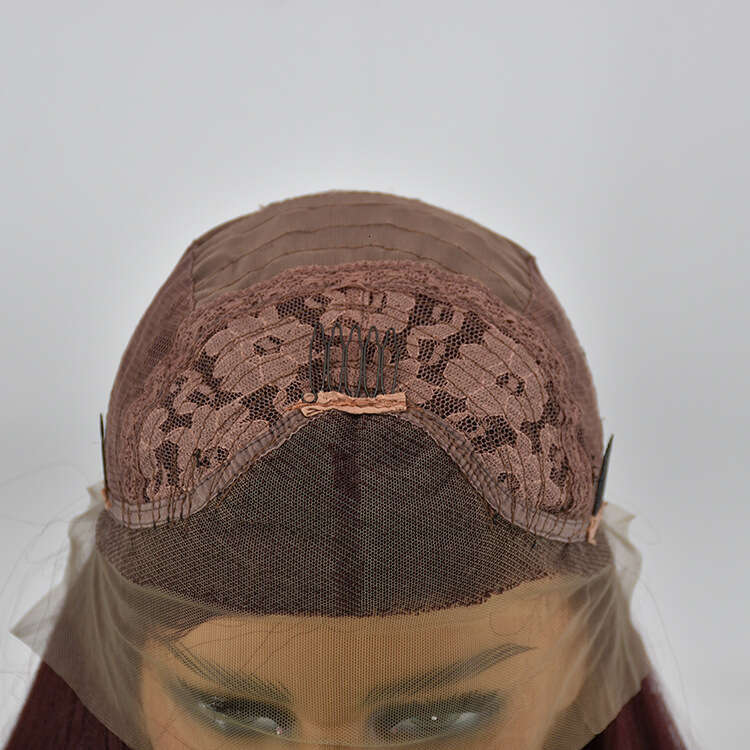 Front Lace Hand Woven Wig For Women, Mid Length Straight Hair 13 * 4, Dense Mesh Kq2 Kq2