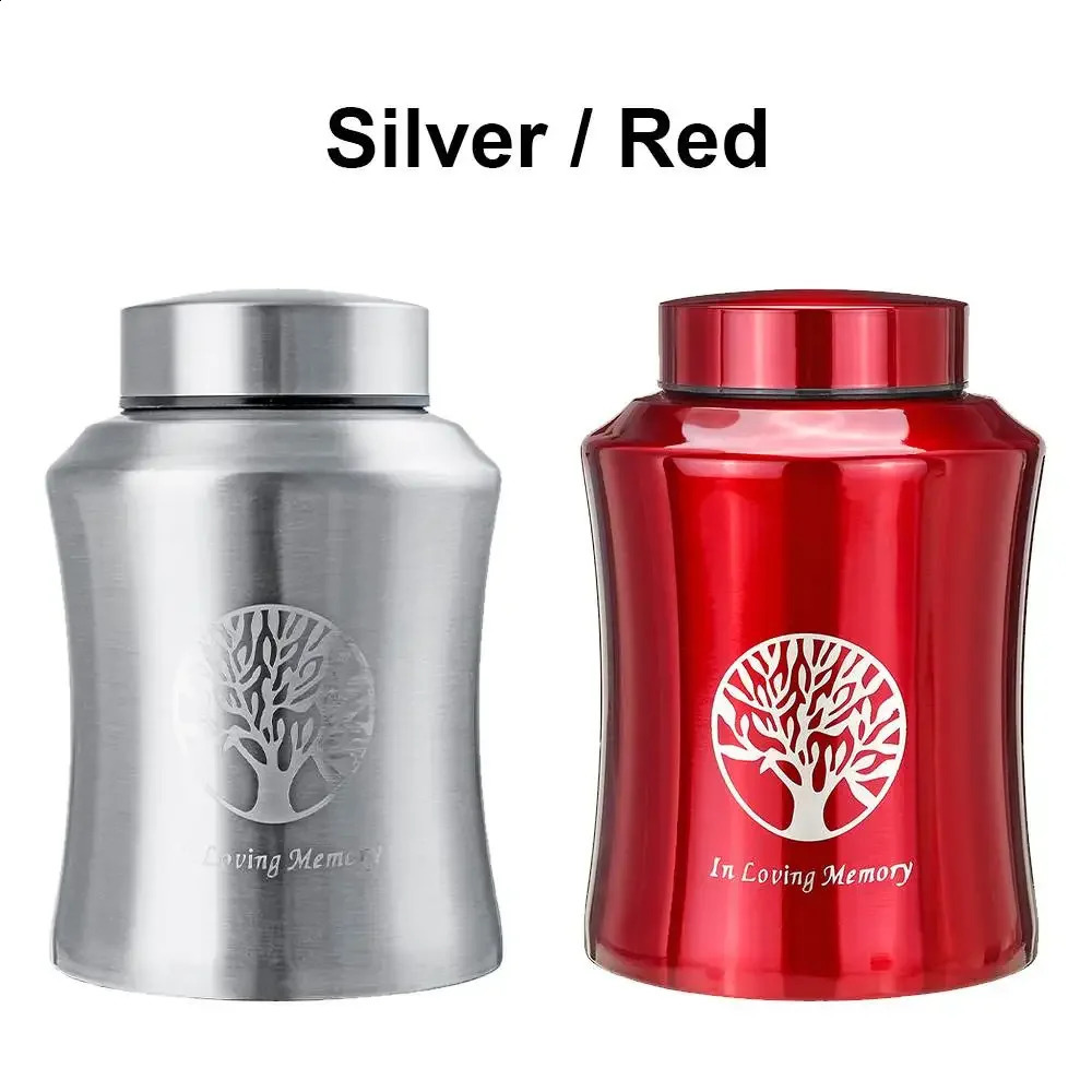 250/500/800ml Pet Memorial Urn Cremation Mini Urns for Pet/ Human Ashes Casket Funeral Stainless Steel Cremation Storage Jar 241225