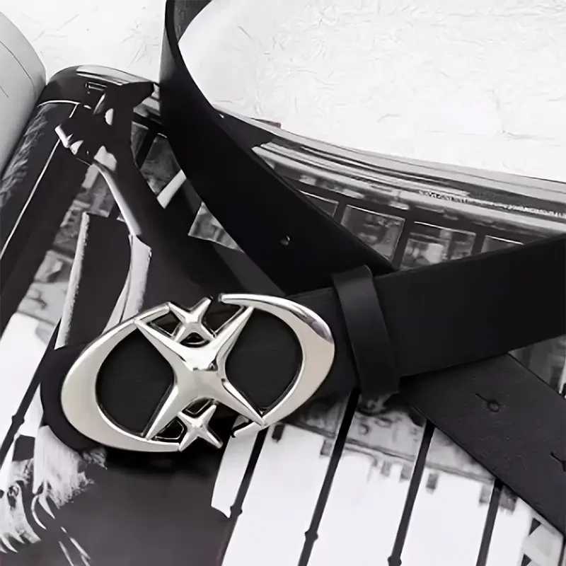 Stylish Oval Cross Metal Buckle Belt - Durable Simple and Universally Compatible - Unisex Gift Idea for Men and Women W241228