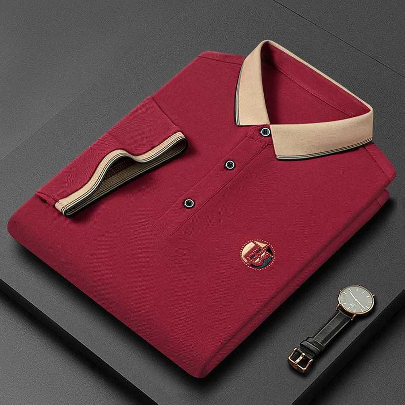 Summer new mens short sleeved casual business trend loose collar embroidered shirt shirt breathable mens top X241228