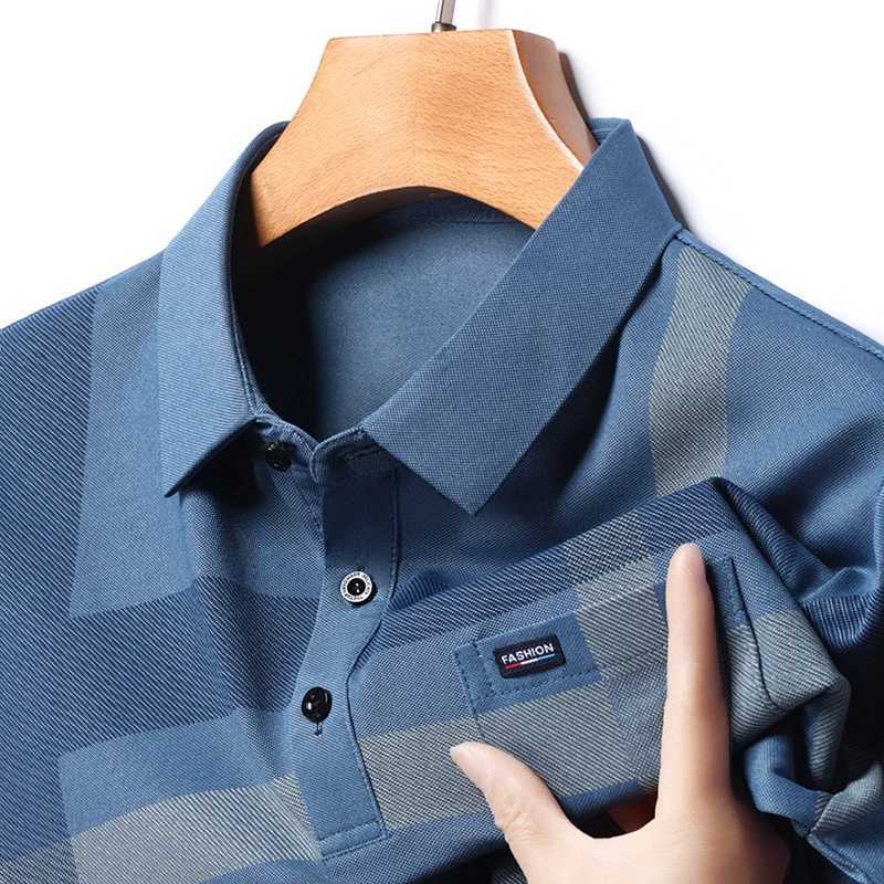 Summer high-end pocket fashion design mens short sleeved high-quality lapel shirt shirt business casual striped Korean style X241228