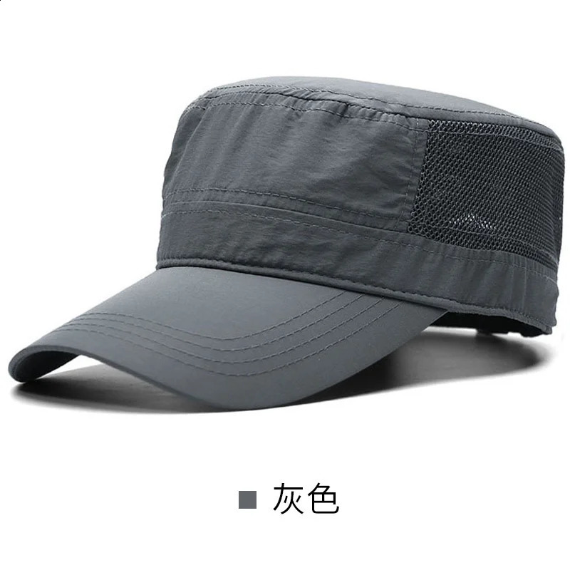 Summer Outdoors Cool Thin Sun Cap Male Flat Top Hat Man Plus Size Baseball Caps 56-60cm 60-65cm 241227