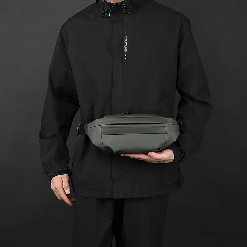 Quality Nylon Chest Pack Fashion Business Men Waist Bag Male Fanny Leisure Travel Shoulder Crossbody Phone 241223