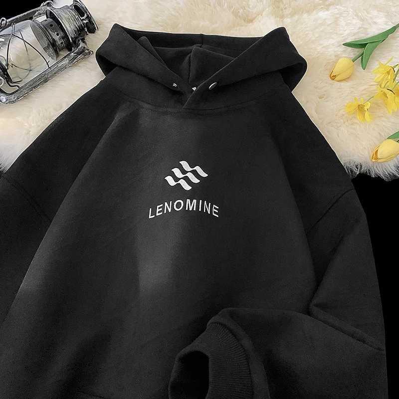 Embroidered Suede Hooded Sweatshirt Mens Fall Winter Fashion Street Pullover Hoodie Tide American Retro Hoodie Unisex Clothing X241228