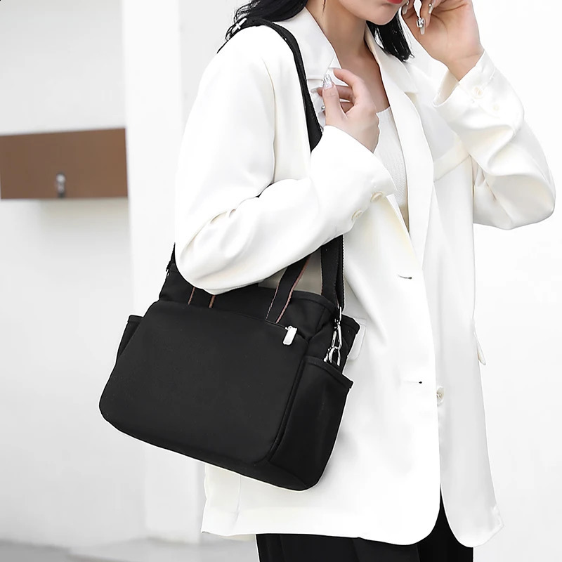 High Capacity Top-Handle Bag For women Shoulder CrossBody Bag Vintage Canvas Ladies Tote Messenger Bag Female Travel Handbag 241228