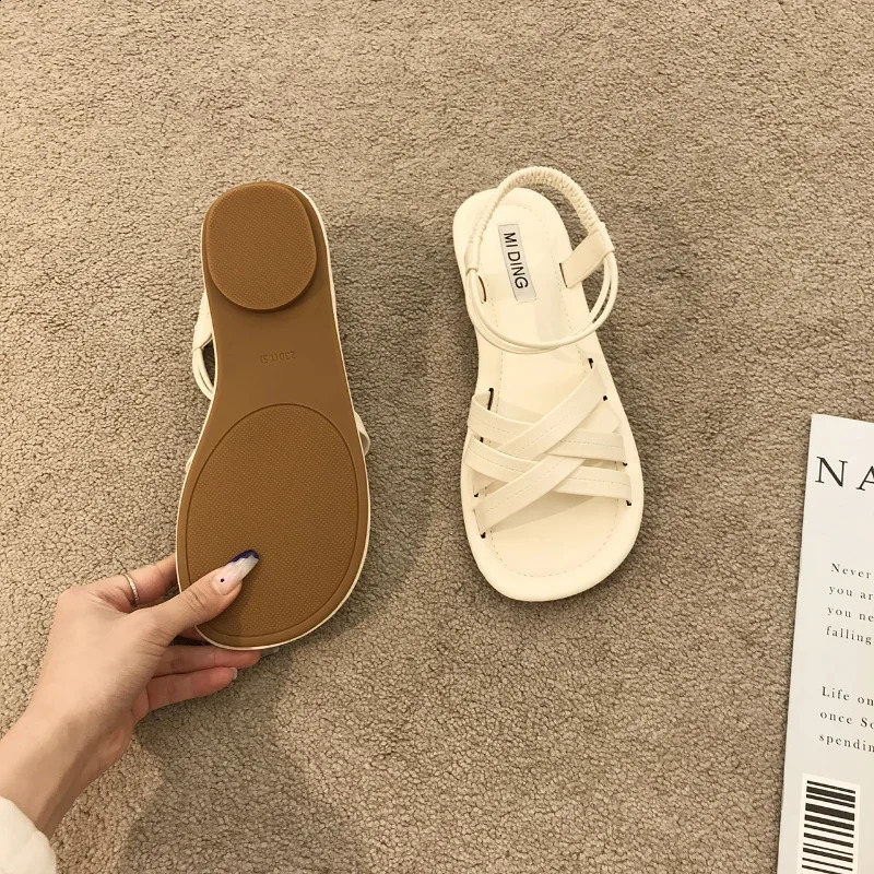 Women Sandals Classics Ankle Strap Summer Sandals Flat Shoes for Women Soft Sole Flats Sandalias Mujer Casual Summer Footwear 241228