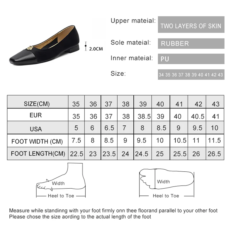 AIYUQI Women Dress Shoes Genuine Leather Spring Square Toe Ballet Shoes Women Mid Heel Fashion Women Office Shoes