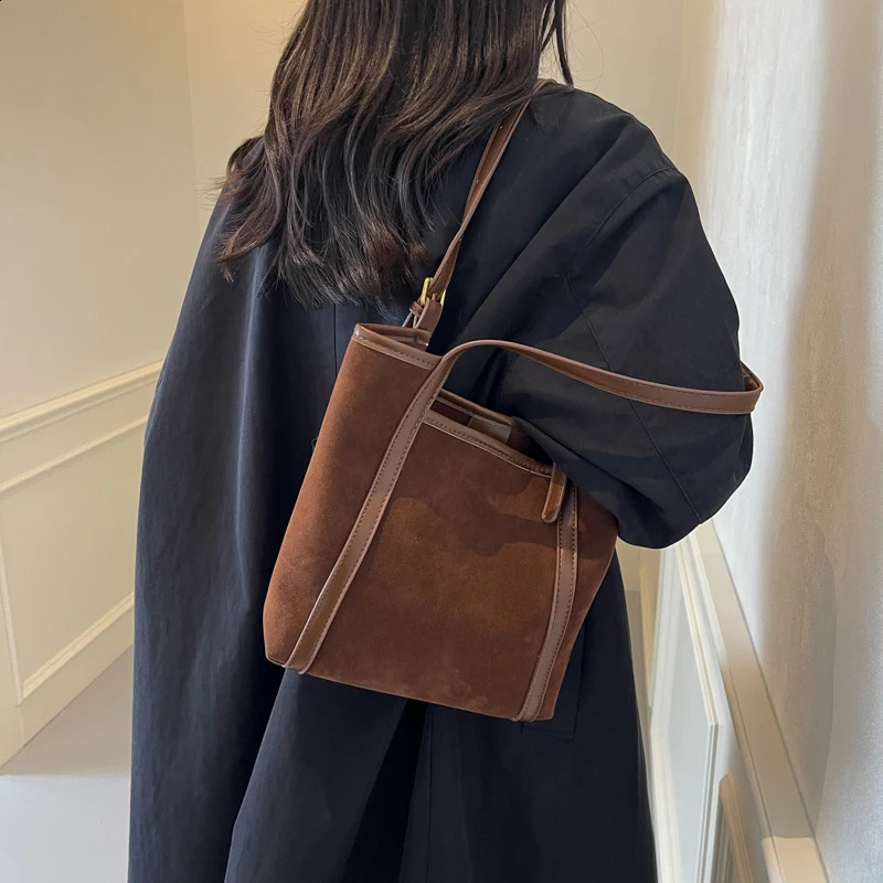 Retro Shoulder Bag PU Leather Top Handle Handbag Large Capacity Shopper Bag for Women Work Shopping Travel 241228