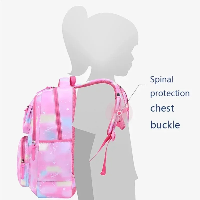 Children Girl Backpack School Bag Pink For Kid Child Teenage Schoolbag Primary Kawaii Cute Waterproof 241227