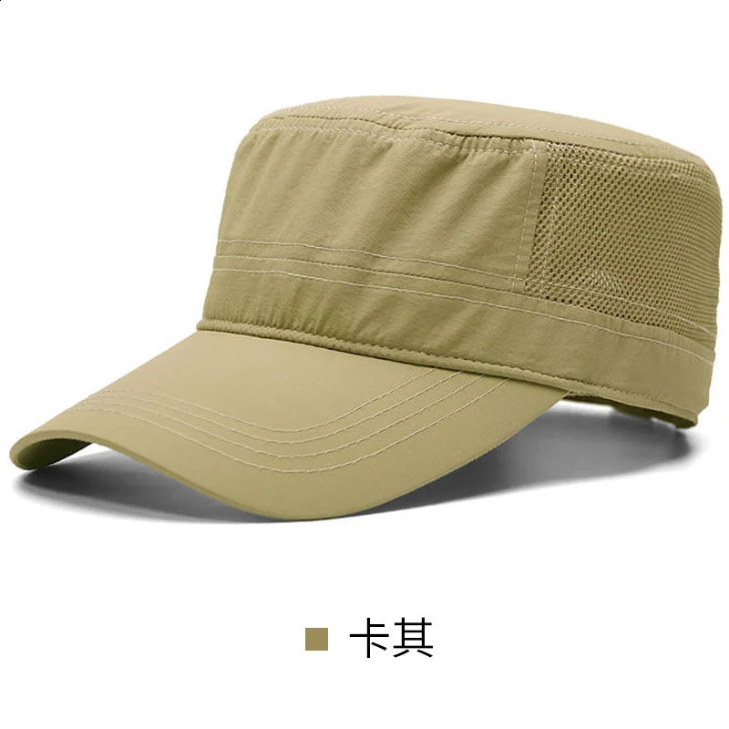 Summer Outdoors Cool Thin Sun Cap Male Flat Top Hat Man Plus Size Baseball Caps 56-60cm 60-65cm 241227