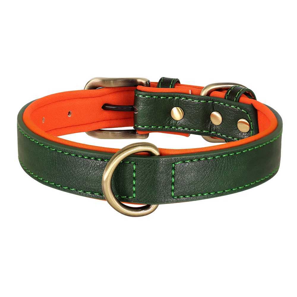 PU leather dog collar cushioned pet collar adjustable dog collar small and medium-sized dog collar French Bulldog S M L M241228