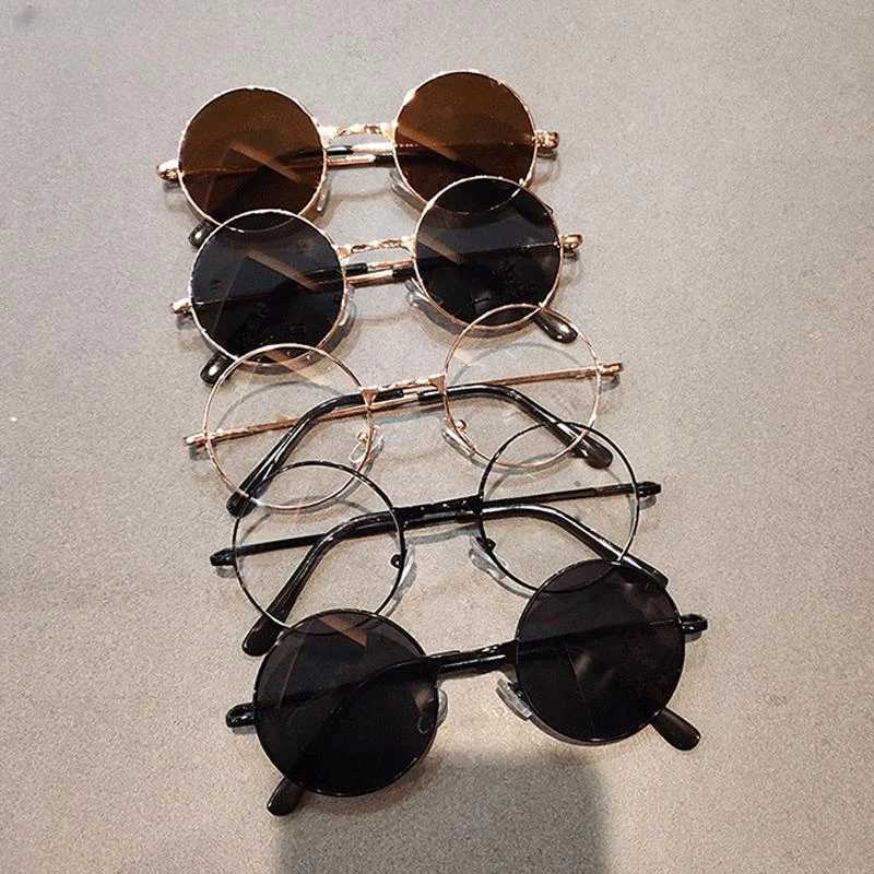 2023 Cool Kids Driving Glasses Goggles Summer Small Round Sunglasses Vintage Children Sun Glasses Boys Girls Baby UV400 GlassesXJ241228