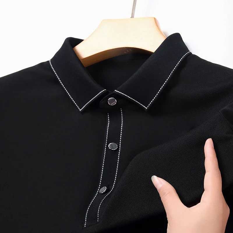 2024 Mens New Solid Color Cotton Business Casual Short sleeved shirt Shirt Fashion Short sleeved Comfortable and Breathable Top X241228