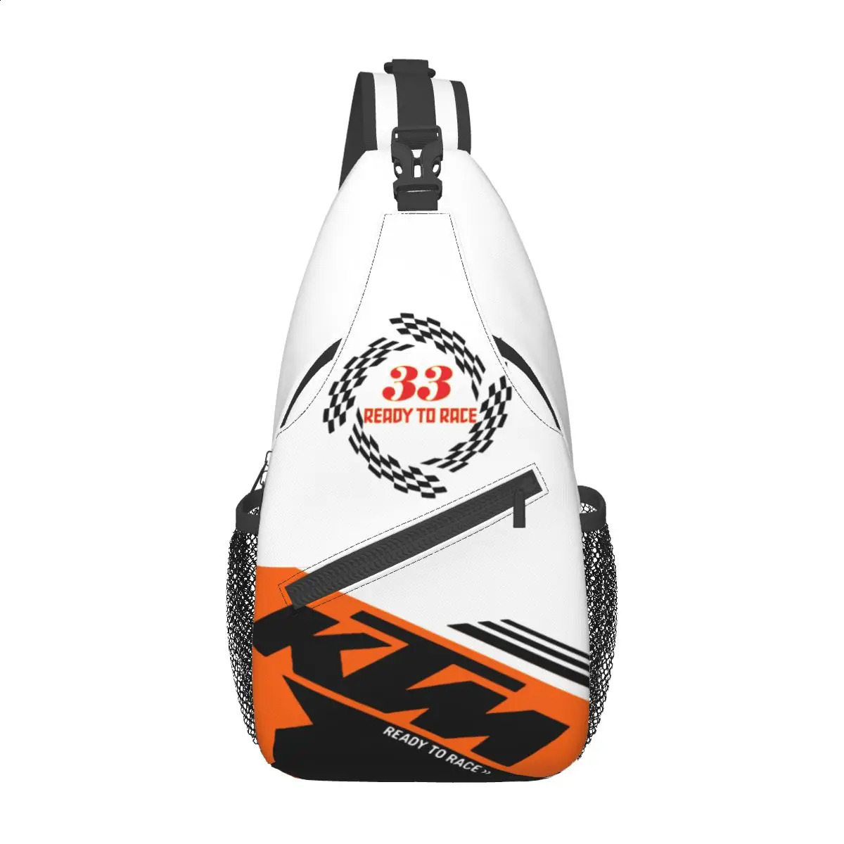 Ready To Race Crossbody Sling Bag Small Chest Bag Motard Motocross Shoulder Backpack Daypack for Hiking Outdoor Sports Pack 241228