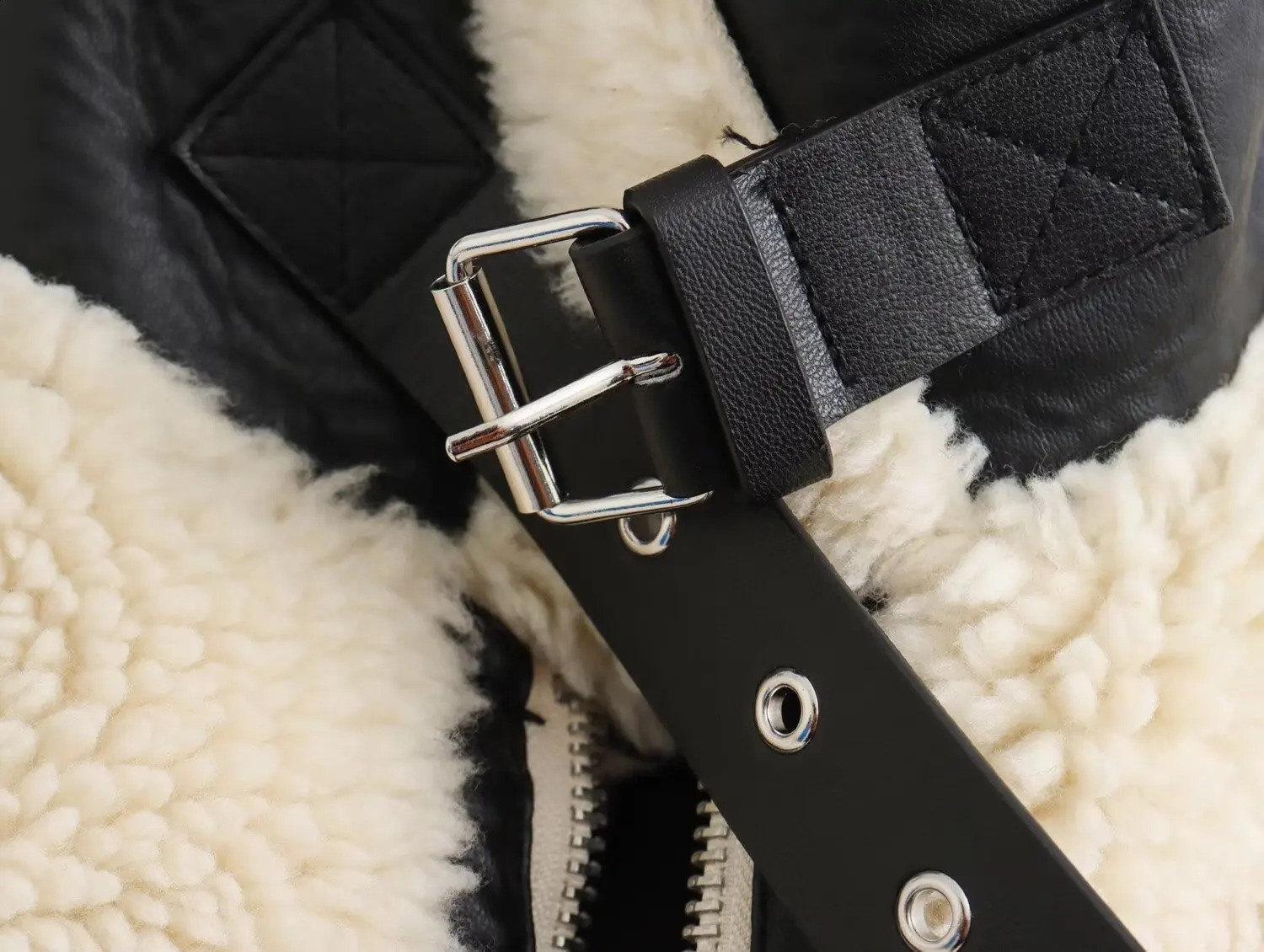 European and American style winter style lapel zipper warm sherpa jacket womens fashion versatile motorcycle jacket 241227