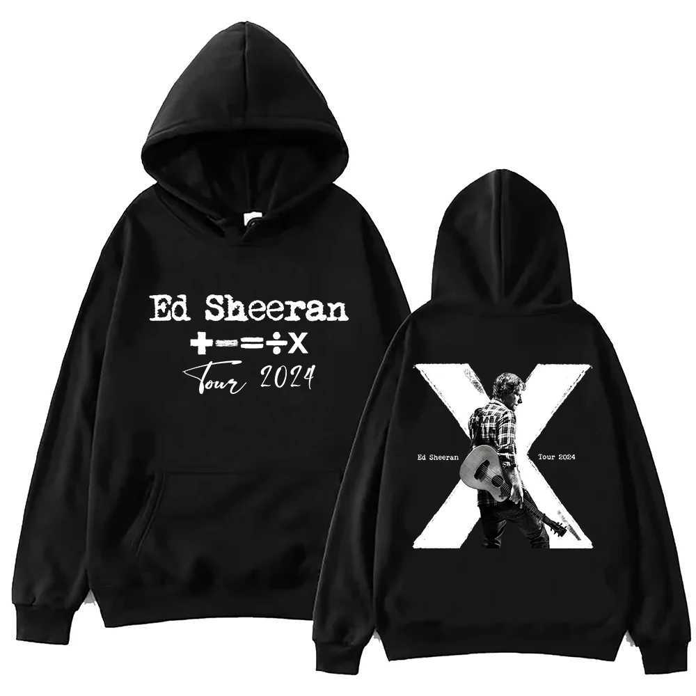 Ed Sheeran Tour 2024 X 10th Memorialized Hoodie Harajuku Pullover Tops Sweatshirt Fans Gift X241228