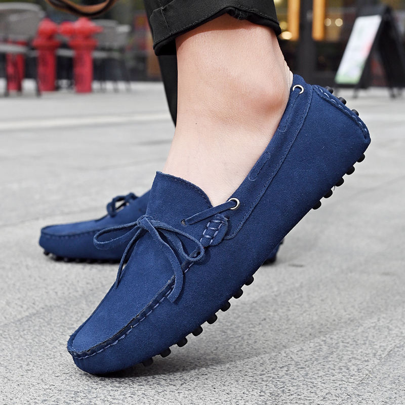 High Quality Leather Loafers Casual Male Driving Moccasins Slip On Men's Flats Fashion Men Shoes Size 38-49