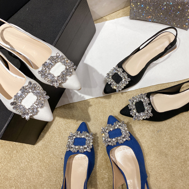 Sizes Ddmywed In French Style With A Wrapped Head And Sandals Women S New Small High Heels Rhinestone Pointed Single Shoes Chinese Brand F Ddmysaturn