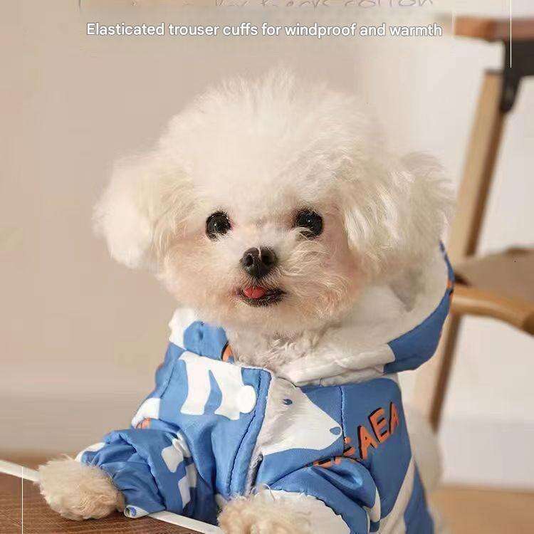 Dog Thickened Warm Teddy Bomei Pet Four legged Clothes Winter Plucked Cold Resistant Small and Medium Dogs