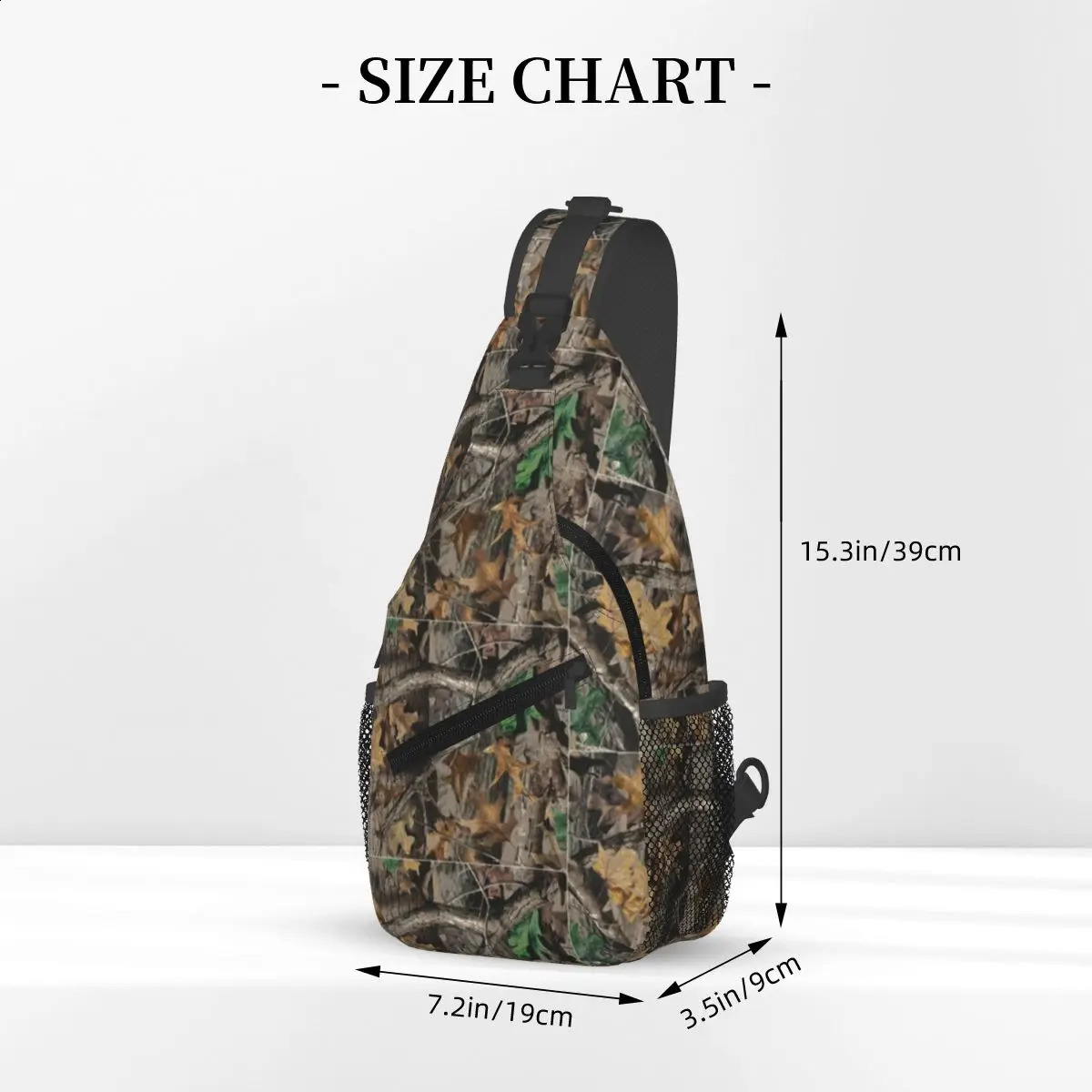Real Tree Hunting Camo Camouflage Military Sling Backpack Sling Bag Hiking Chest Bag Daypack Men Crossbody Backpack Shoulder Bag 241228