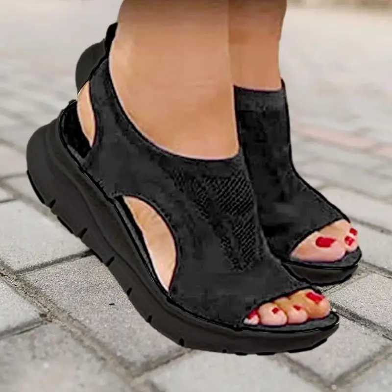 Summer Washable Slingback Orthopedic Slide Sport Sandals Super Comfy Sports Knit Sandals Mesh Soft Sole Fashion Womens Shoes M241227