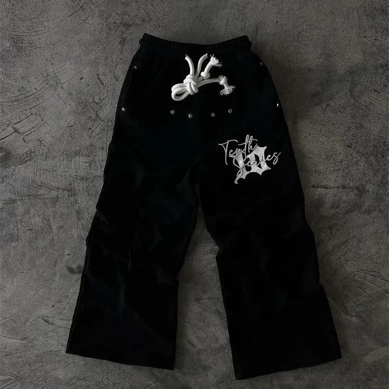Retro Camo Sweatpants Y2K Pants Mens Womens Hip Hop Tactical Camo Baggy Casual Pants Gothic Elastic Waist Jogging Trousers 241226