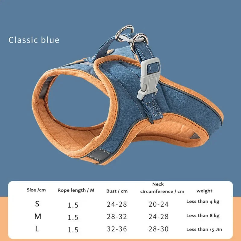 Cat Harness Leash Set for Chihuahua Accessories Dog Cat Vest Pug Leashes Walking Tools Walk Out Leads Products 241227