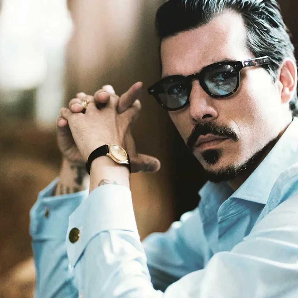 JNPCXI Quty New Retro Round Sunglasses Women Fashion Rivets Decoration Shades UV400 Men Punk Leopard Sun Glasses W241228