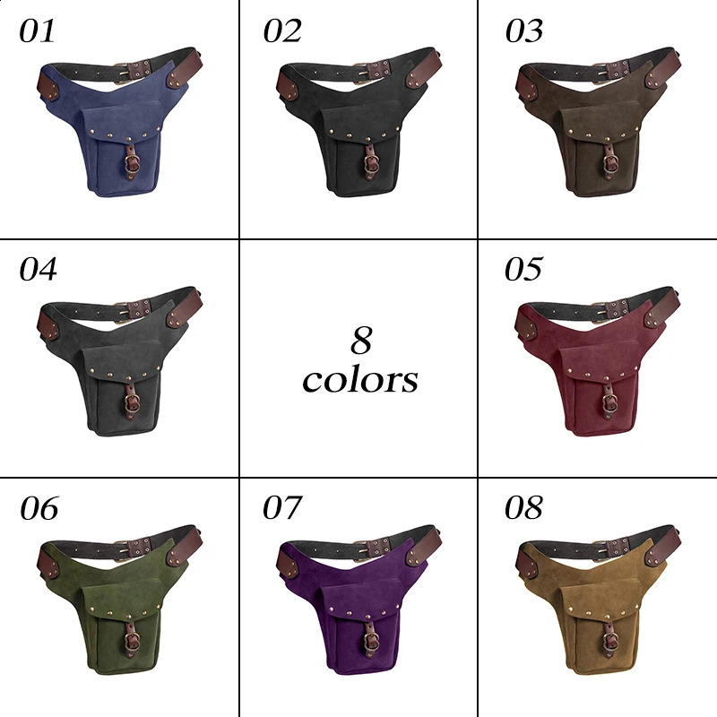 Medieval Renaissance Men Women Waist Bag Cosplay Costumes Accessory Props Vintage Pouch Coin Purse for Belt 241223