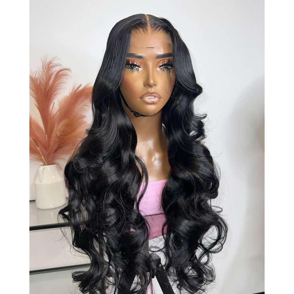 13 * 4 Front Lace Headband Real Hair Wig Natural Color Bobby Wave Kq2 Kq2